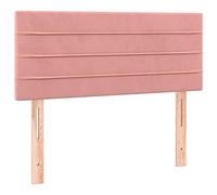 vidaXL Cabecero con Luces LED Cabecero de Cama Cabezal Tapizado para Cama Individual Mueble Dormitorio Interior Terciopelo Rosa 90x5x78/88 cm