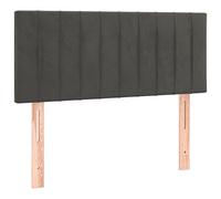 Vidaxl cabecero con led de terciopelo gris oscuro 100x5x78/88 cm