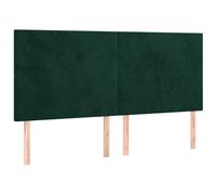 vidaXL Cabecero con Luces LED Terciopelo Verde Oscuro 180x5x118/128 cm