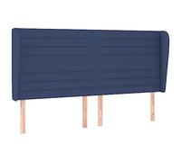 Vidaxl cabecero con orejas de tela azul 203x23x118/128 cm