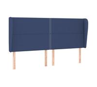 Vidaxl cabecero con orejas de tela azul 203x23x118/128 cm