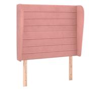 Vidaxl cabecero con orejas de terciopelo rosa 103x23x118/128 cm