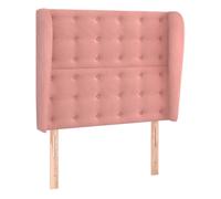 Vidaxl cabecero con orejas de terciopelo rosa 103x23x118/128 cm