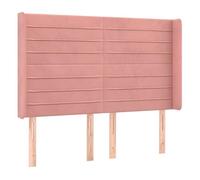 Vidaxl cabecero con orejas de terciopelo rosa 147x16x118/128 cm