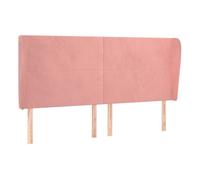 Vidaxl cabecero con orejas de terciopelo rosa 163x23x118/128 cm