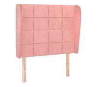 Vidaxl cabecero con orejas de terciopelo rosa 93x23x118/128 cm