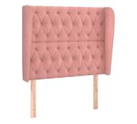 Vidaxl cabecero con orejas de terciopelo rosa 93x23x118/128 cm