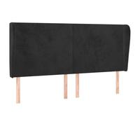 vidaXL Cabecero con Orejas Dormitorio Marco Base Soporte Cama Tapizado Adorno Decoración Habitación Terciopelo Gris Claro 183x23x118/128 cm