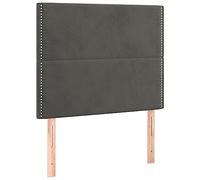 vidaXL 2X Cabeceros dDormitorio Cabezal Estructura Cama Tapizado Adorno Decoración Habitación Casa Hogar Terciopelo Gris Oscuro 90x5x78/88 cm
