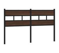 vidaXL Cabecero de Acero y Madera de ingeniería marrón Roble 150 cm