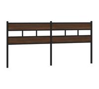 vidaXL Cabecero de Acero y Madera de ingeniería marrón Roble 190 cm