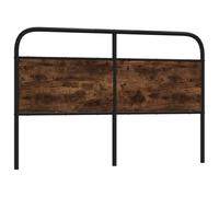 vidaXL Cabecero de Acero y Madera de ingeniería Roble Ahumado 160 cm