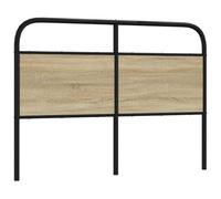Cabecero de acero y madera de ingeniería roble Sonoma 135 cm