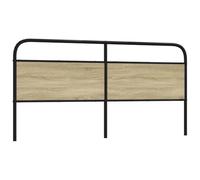 vidaXL Cabecero de Acero y Madera de ingeniería Roble Sonoma 190 cm, cabecero de Cama, cabecero de Metal, cabecero de Cama metálico