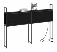 vidaXL Cabecero de Almacenamiento con Estación de Carga Roble Negro, Cabecera Moderna para Dormitorio, con Almacenamiento, estación de Carga, solución Que Ahorra Espacio, Resistente