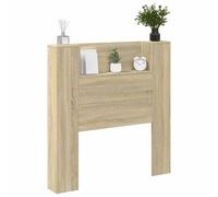 vidaXL Cabecero con Estante Roble Sonoma 100 x 16,5 x 103,5 cm, Armonía en la Cama: Cabezal Moderno, solución de Almacenamiento Elegante, iluminación Ambiental LED, Muebles funcionales para la Vida u