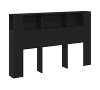 vidaXL Cabecero con Armario Roble Negro 120 x 18.5 x 102.5 cm
