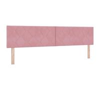 vidaXL Cabecero de Bloque de Diamante Rosa Elegante de | Muebles Modernos para el Dormitorio de 200 cm en Terciopelo, Altura Ajustable, Instalación Fácil, Marcos de Cama, Accesorios de Lujo