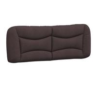 vidaXL Cabecero de Cama Acolchado, Cabecera Decorativa para Somier, Cabezal para Estructura de Cama, Mueble para Dormitorio, Tela Marrón Oscuro 140 cm