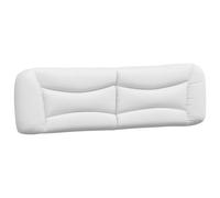 vidaXL Cabecero de Cama Acolchado, Cabecera para Estructura de Cama, Cabezal para Somier, Mueble para Dormitorio, Cuero Sintético Blanco 180 cm