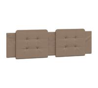 vidaXL Cabecero de Cama Acolchado, Cabecera Tapizada de Cojín, Cabezal de Almohada Colgante, Mueble de Dormitorio, Cuero Sintético Capuchino 180 cm