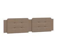 vidaXL Cabecero de Cama Acolchado, Cabecera Tapizada de Cojín, Cabezal de Almohada Colgante, Mueble de Dormitorio, Cuero Sintético Capuchino 200 cm