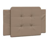 vidaXL Cabecero de Cama Acolchado, Cabecera Tapizada de Cojín, Cabezal de Almohada Colgante, Mueble de Dormitorio, Cuero Sintético Capuchino 90 cm