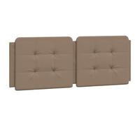 vidaXL Cabecero de Cama Acolchado, Cabecera Tapizada de Cojín, Cabezal de Almohada Colgante, Mueble de Dormitorio, Cuero Sintético Capuchino 120 cm