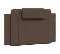 vidaXL Cabecero de Cama Acolchado, Cabezal Tapizado de Cojín Almohada, Cabecera Colgante, Mueble para Dormitorio, Cuero Sintético Marrón 90 cm