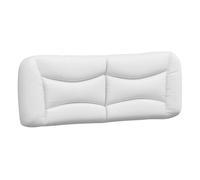Vidaxl cabecero de cama acolchado cuero sintético blanco 140 cm
