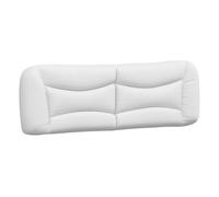 Cabecero De Cama Acolchado Cuero Sintético Blanco 160 Cm Vidaxl