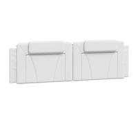 Cabecero De Cama Acolchado Cuero Sintético Blanco 180 Cm Vidaxl