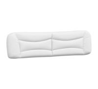 vidaXL Cabecero de Cama Acolchado Cuero sintético Blanco 200 cm