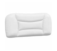 vidaXL Cabecero de Cama Acolchado Hvar, Cabezal Tapizado de Cojín Almohada, Cabecera Colgante, Mueble para Dormitorio, Cuero Sintético Blanco 90 cm