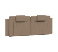Vidaxl cabecero de cama acolchado cuero sintético capuchino 120 cm