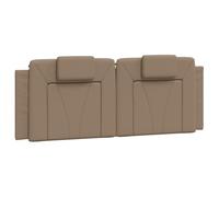 vidaXL Cabecero de Cama Acolchado Cuero sintético Capuchino 120 cm