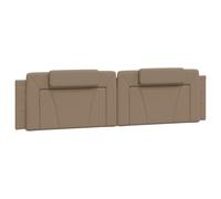 vidaXL Cabecero de Cama Acolchado Cuero sintético Capuchino 200 cm