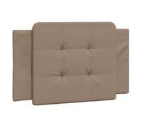 Vidaxl cabecero de cama acolchado cuero sintético capuchino 80 cm