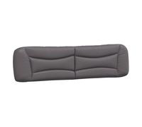 Vidaxl cabecero de cama acolchado cuero sintético gris 200 cm
