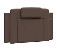 vidaXL Cabecero de Cama Acolchado Cuero sintético marrón 80 cm