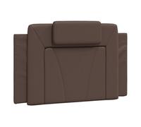 vidaXL Cabecero de Cama Acolchado Cuero sintético marrón 80 cm