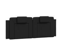 vidaXL Cabecero de Cama Acolchado, Cabezal Tapizado de Cojín Almohada, Cabecera Colgante, Mueble para Dormitorio, Cuero Sintético Negro 120 cm