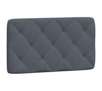 VidaXL Cabecero De Cama Acolchado En Terciopelo Gris Oscuro 90 Cm Con Cojines De Cabecero Y Cabecero De Almohada Colgante