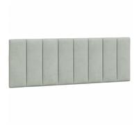 Vidaxl cabecero de cama acolchado terciopelo gris claro 120 cm