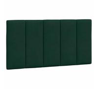 vidaXL Cabecero de Cama Acolchado Hanko, Cabezal Tapizado de Cojín Almohada, Cabecera Colgante, Mueble para Dormitorio, Terciopelo Verde Oscuro 100 cm