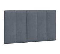 vidaXL Cabecero de Cama Acolchado Hanko, Cabezal Tapizado de Cojín Almohada, Cabecera Colgante, Mueble para Dormitorio, Terciopelo Gris Oscuro 80 cm