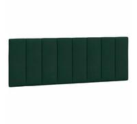 vidaXL Cabecero de Cama Acolchado Hanko, Cabezal Tapizado de Cojín Almohada, Cabecera Colgante, Mueble para Dormitorio, Terciopelo Verde Oscuro 120 cm