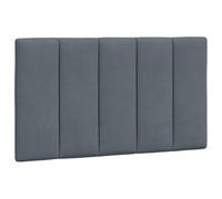 vidaXL Cabecero de Cama Acolchado Hanko, Cabezal Tapizado de Cojín Almohada, Cabecera Colgante, Mueble para Dormitorio, Terciopelo Gris Oscuro 90 cm