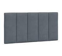 vidaXL Cabecero de Cama Acolchado Terciopelo Gris Oscuro 100 cm