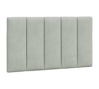 vidaXL Cabecero de Cama Acolchado Hanko, Cabezal Tapizado de Cojín Almohada, Cabecera Colgante, Mueble para Dormitorio, Terciopelo Gris Claro 80 cm